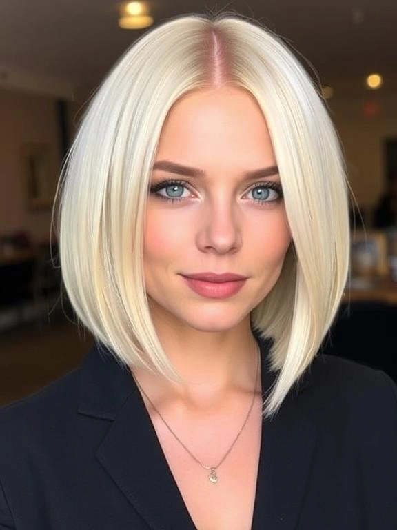 31 Modern Blonde Bob Hairstyles to Elevate Your Look 24 Pearl Blonde Bob