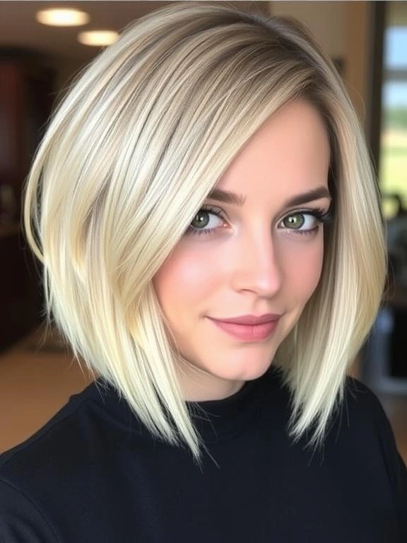31 Modern Blonde Bob Hairstyles to Elevate Your Look 27 Blonde Bob with Root Shadow