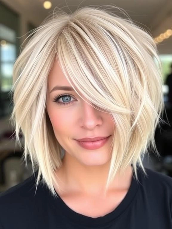 31 Modern Blonde Bob Hairstyles to Elevate Your Look 30 Blonde Bob with Crimped Texture