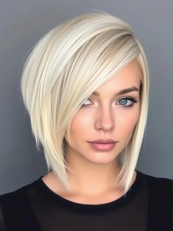 31 Modern Blonde Bob Hairstyles to Elevate Your Look 6 Asymmetrical Blonde Bob