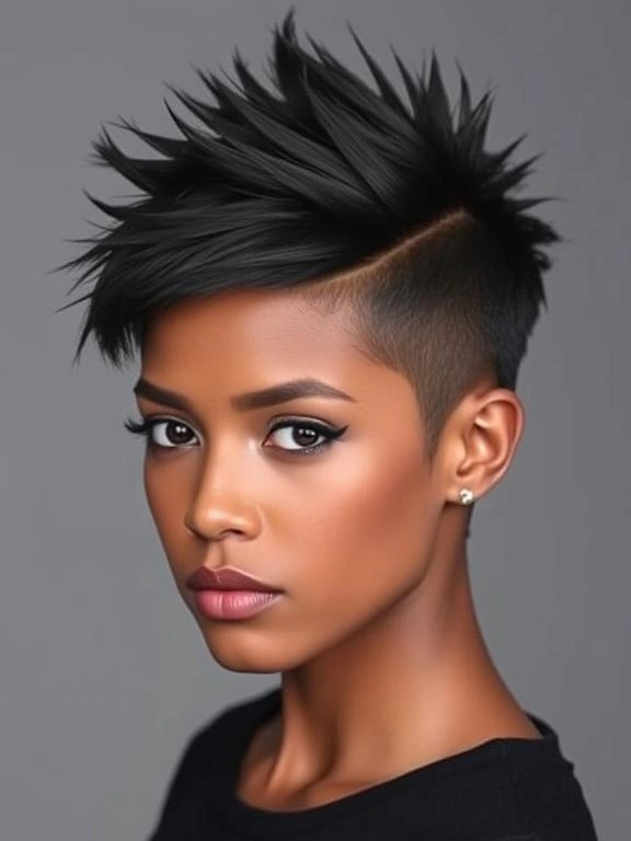 27 Trendy Pixie Hairstyles for Black Women: Hottest Trends to Overhaul Your Style 12 Spiky Pixie Cut