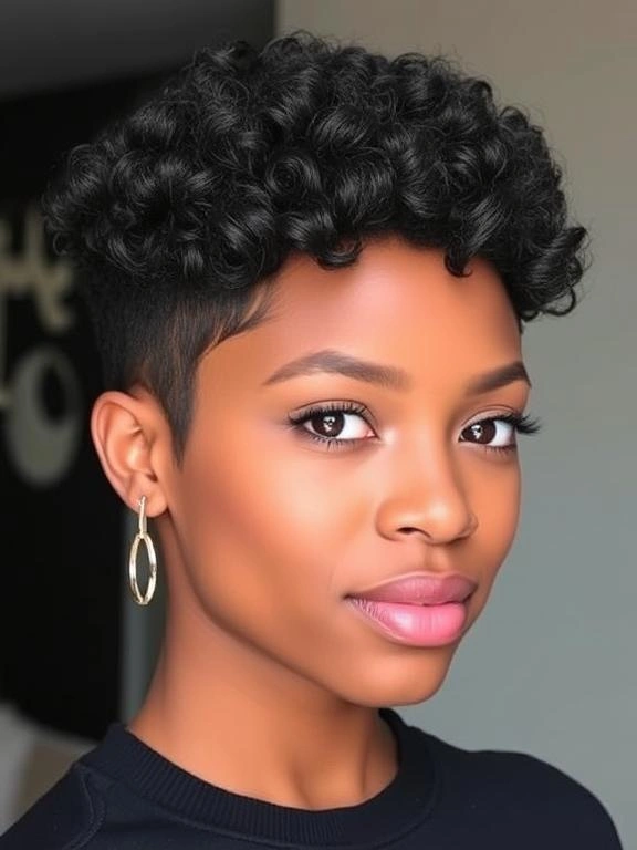 27 Trendy Pixie Hairstyles for Black Women: Hottest Trends to Overhaul Your Style 13 Curly Tapered Pixie