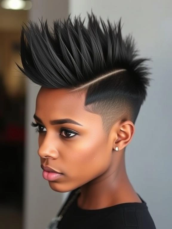 27 Trendy Pixie Hairstyles for Black Women: Hottest Trends to Overhaul Your Style 16 Mohawk Pixie