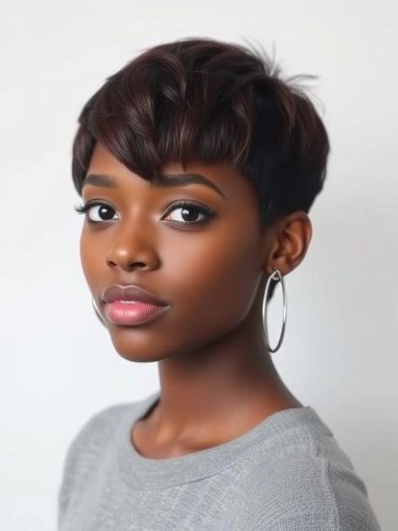 27 Trendy Pixie Hairstyles for Black Women: Hottest Trends to Overhaul Your Style 19 Cropped Pixie with Fringe