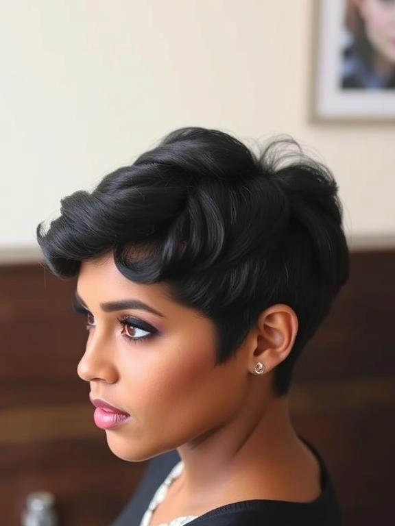 27 Trendy Pixie Hairstyles for Black Women: Hottest Trends to Overhaul Your Style 22 Finger Wave Pixie