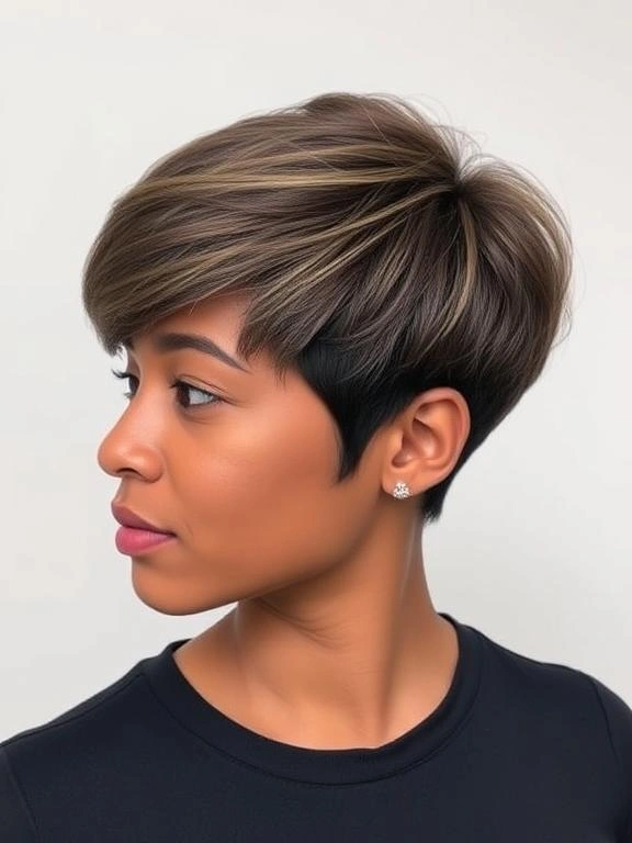 27 Trendy Pixie Hairstyles for Black Women: Hottest Trends to Overhaul Your Style 26 Pixie with Crown Volume