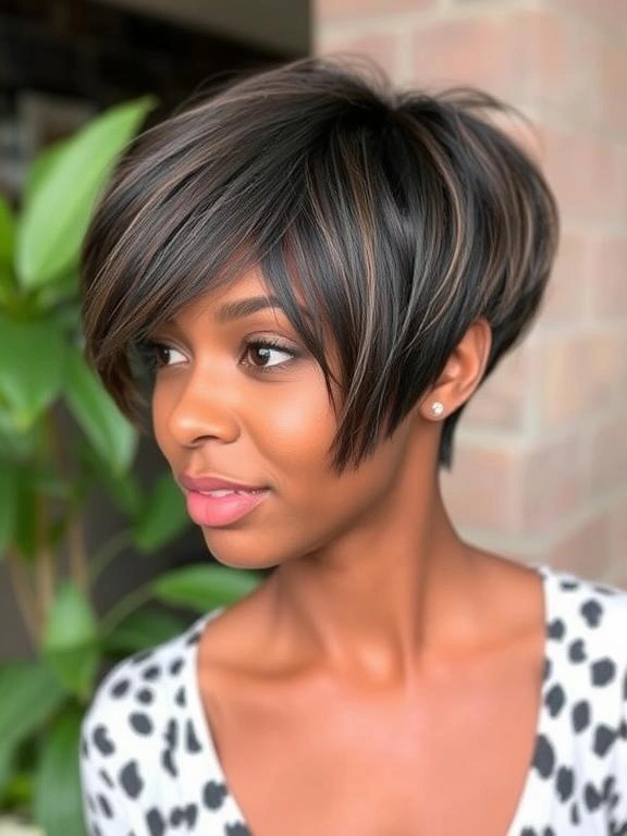 27 Trendy Pixie Hairstyles for Black Women: Hottest Trends to Overhaul Your Style 6 Straight Pixie with Feathered Layers
