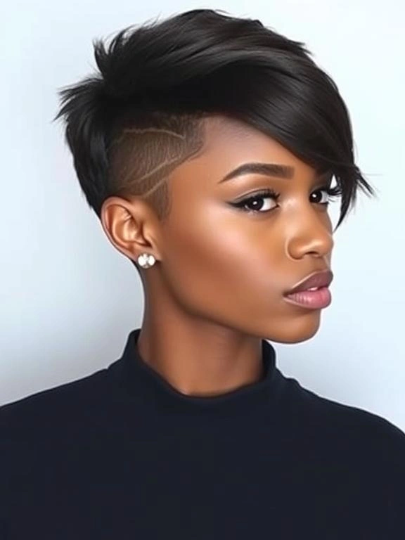 27 Trendy Pixie Hairstyles for Black Women: Hottest Trends to Overhaul Your Style 8 Asymmetrical Pixie Cut