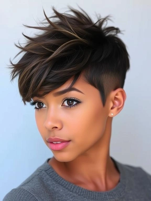 27 Trendy Pixie Hairstyles for Black Women: Hottest Trends to Overhaul Your Style 10 Textured Pixie with Volume