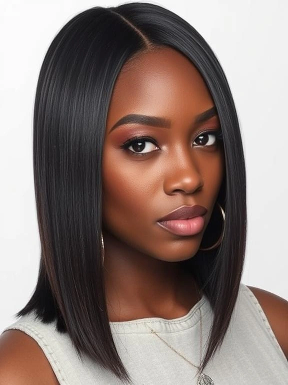 26 Stunning Straight Hairstyles for Black Women: Flaunt Effortless Elegance 11 AM10