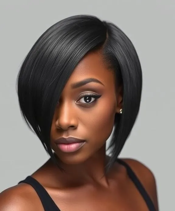 26 Stunning Straight Hairstyles for Black Women: Flaunt Effortless Elegance 13 AM12