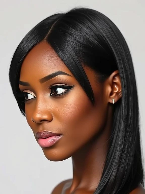 26 Stunning Straight Hairstyles for Black Women: Flaunt Effortless Elegance 17 AM16