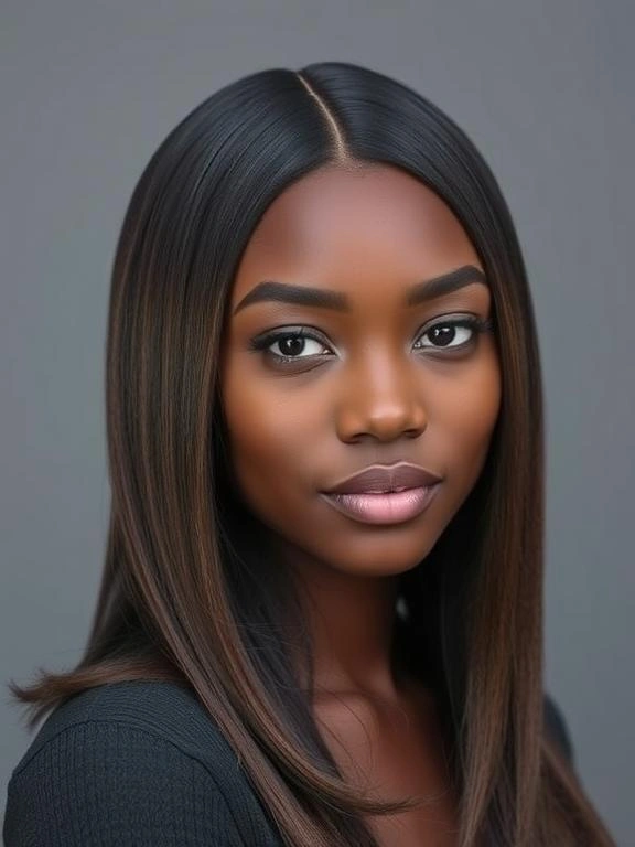 26 Stunning Straight Hairstyles for Black Women: Flaunt Effortless Elegance 18 AM17