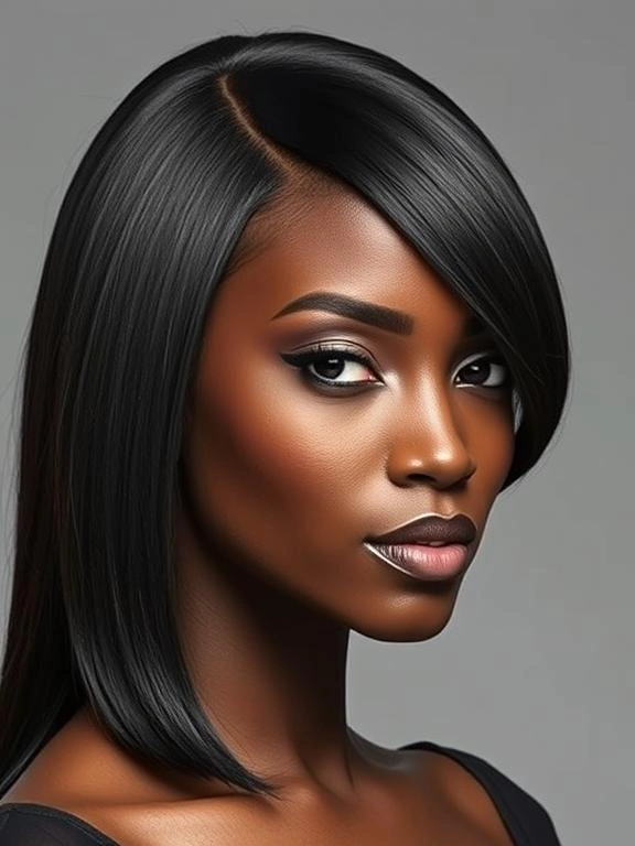 26 Stunning Straight Hairstyles for Black Women: Flaunt Effortless Elegance 23 AM22