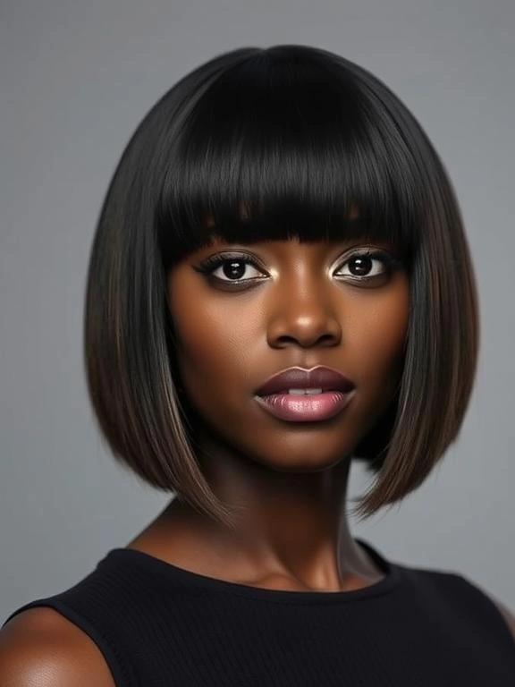 26 Stunning Straight Hairstyles for Black Women: Flaunt Effortless Elegance 27 AM26