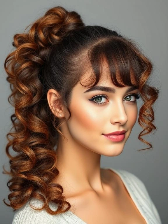 25 Weave Ponytail Hairstyles with Bangs: Chic and Modern Looks for Every Occasion 3 AR2