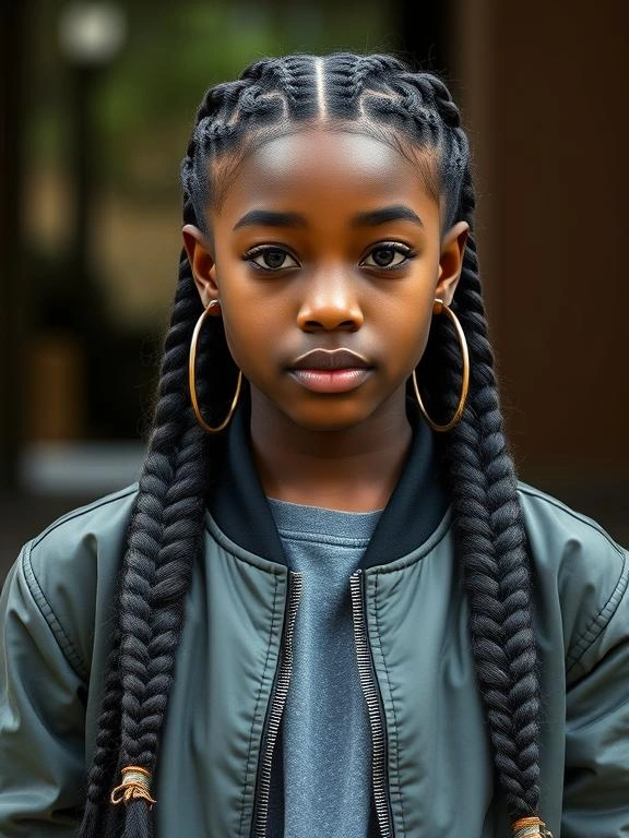 25 Best Picture Day Hairstyles for Black Teenage Girls That Stay Perfect All Day 13 Goddess Braids