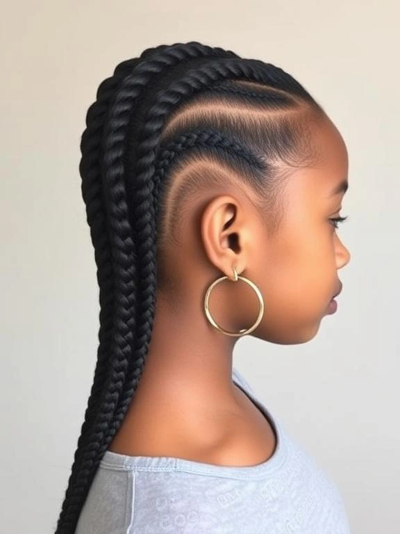 25 Best Picture Day Hairstyles for Black Teenage Girls That Stay Perfect All Day 18 Feed-In Braids