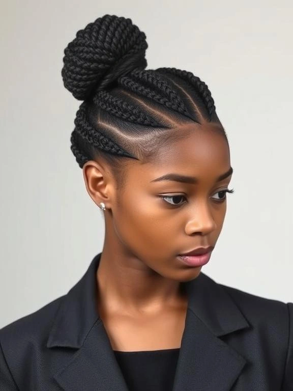 25 Best Picture Day Hairstyles for Black Teenage Girls That Stay Perfect All Day 26 Flat Twists into a Bun