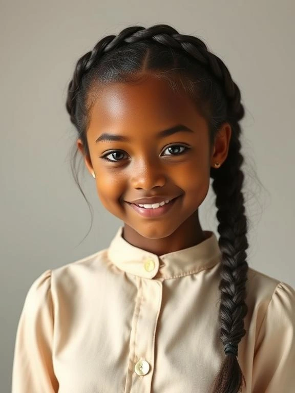 25 Best Picture Day Hairstyles for Black Teenage Girls That Stay Perfect All Day 5 Halo Braid