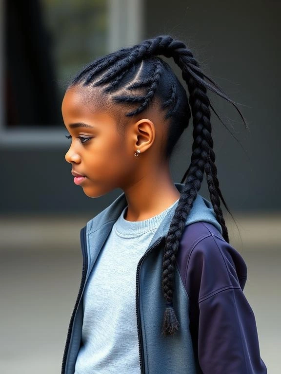 25 Best Picture Day Hairstyles for Black Teenage Girls That Stay Perfect All Day 8 Braided Ponytail