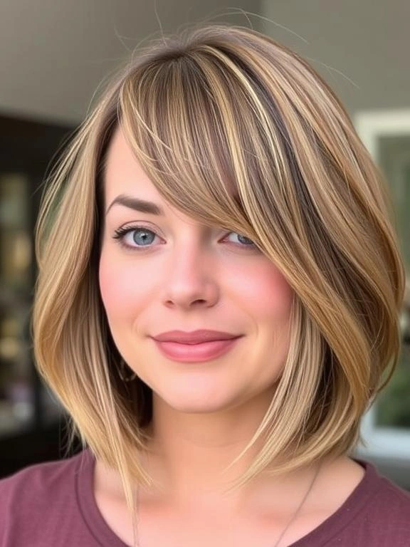 25 Medium-Length Haircuts for Round Faces That Flatter and Define 13 AW12