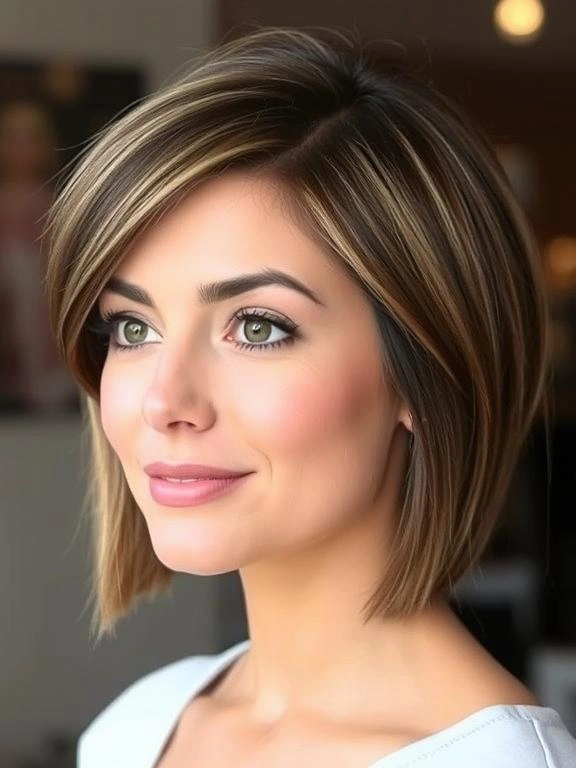 25 Medium-Length Haircuts for Round Faces That Flatter and Define 18 AW17