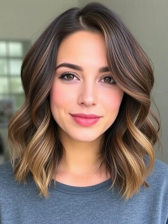 25 Medium-Length Haircuts for Round Faces That Flatter and Define 19 AW18