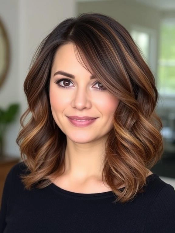 25 Medium-Length Haircuts for Round Faces That Flatter and Define 22 AW21