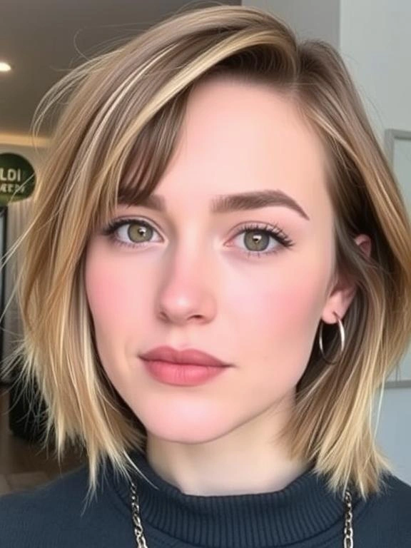 25 Medium-Length Haircuts for Round Faces That Flatter and Define 23 AW22