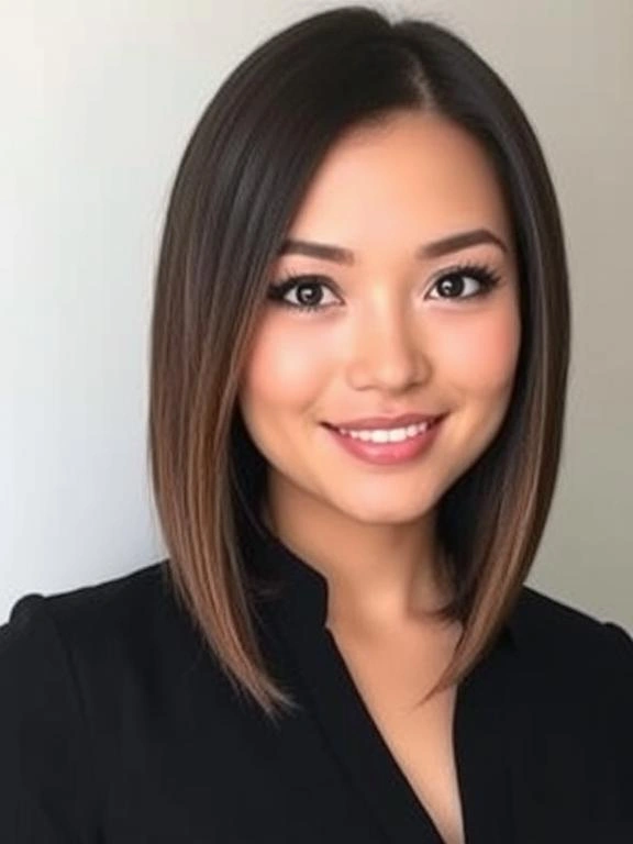 25 Medium-Length Haircuts for Round Faces That Flatter and Define 9 AW8