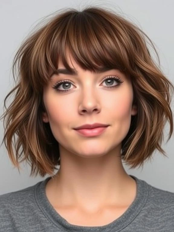 25 Flattering Bob Hairstyles for Round Faces 11 BA10