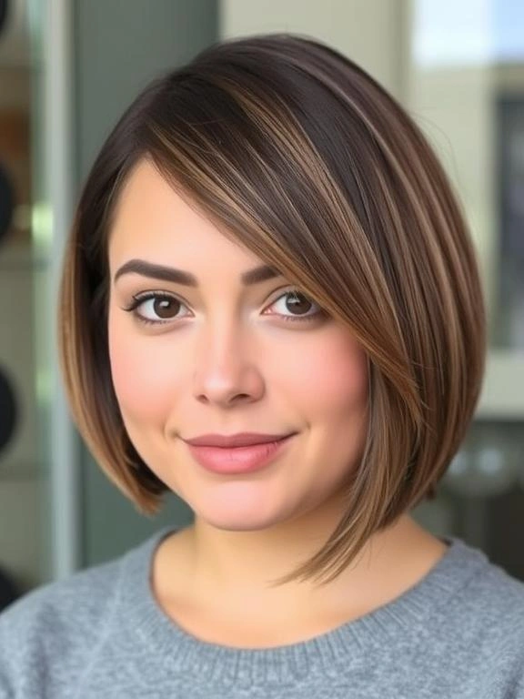 25 Flattering Bob Hairstyles for Round Faces 18 BA19