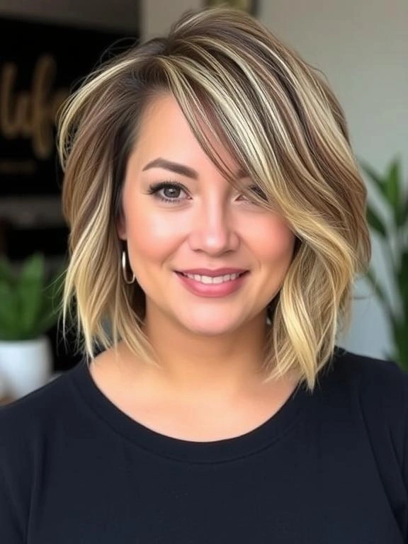 25 Flattering Bob Hairstyles for Round Faces 19 BA20