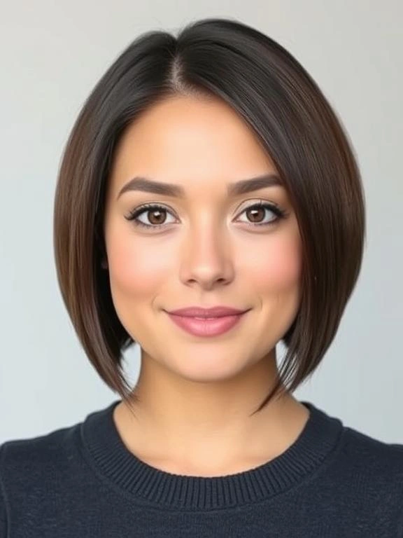 25 Flattering Bob Hairstyles for Round Faces 23 BA24