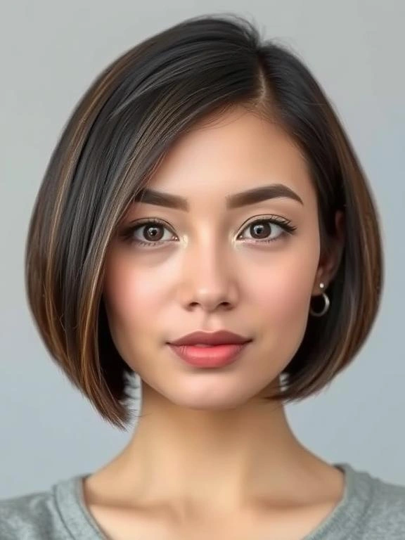 25 Flattering Bob Hairstyles for Round Faces 26 BA27