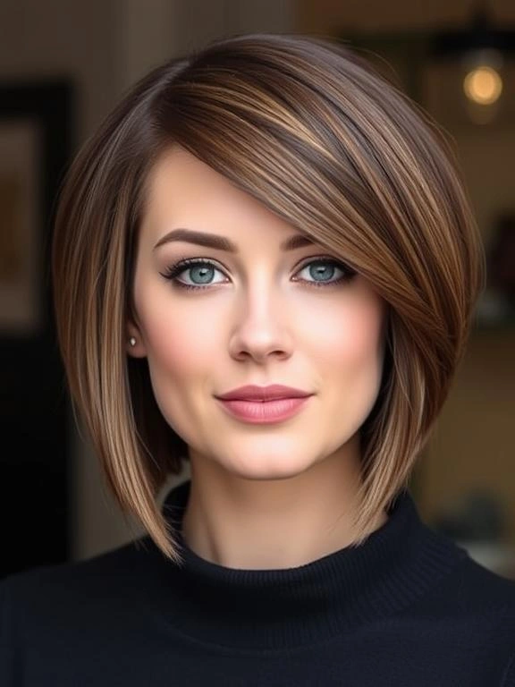 25 Flattering Bob Hairstyles for Round Faces 9 BA8