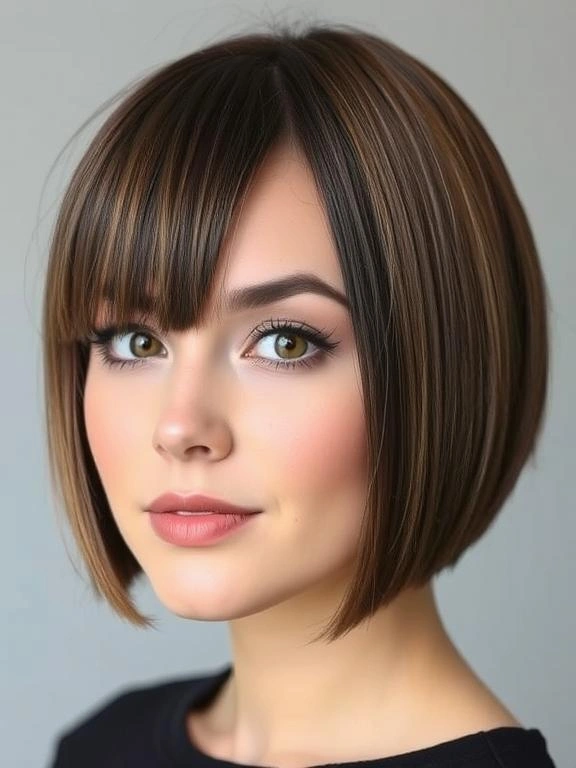 25 Flattering Bob Hairstyles for Round Faces 10 BA9