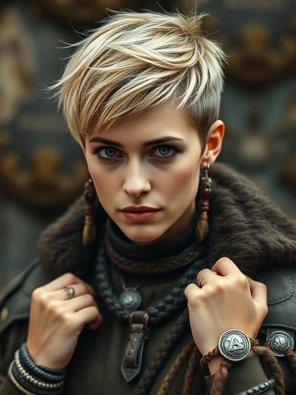 25 Fierce Viking-Inspired Styles for Short-Haired Women 9 BB8 1