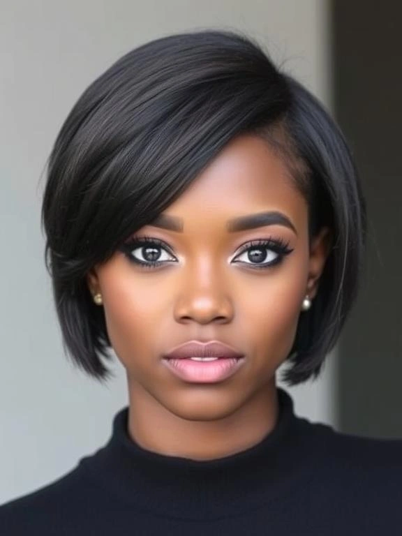 25 Bob with Bangs Hairstyles for Black Women: Modern and Stylish Options 2 BG1 1