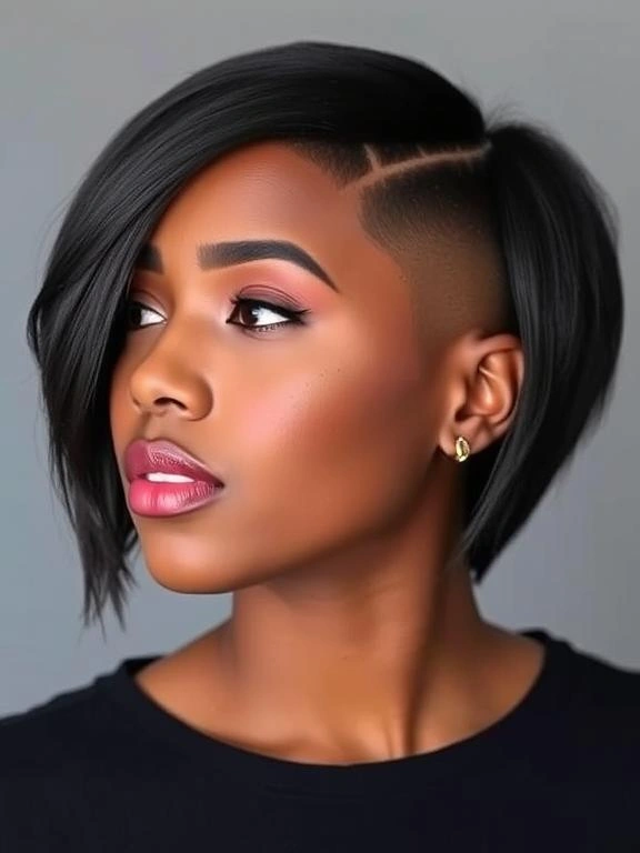 21 Bold One-Side-Shaved Hairstyles for Black Women: Stunning Ideas to Elevate Your Look 11 BG10