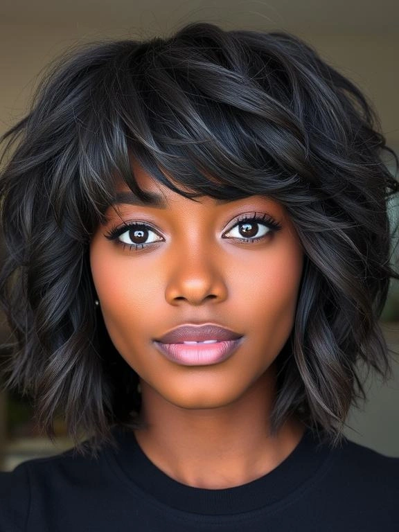 25 Bob with Bangs Hairstyles for Black Women: Modern and Stylish Options 12 BG11 1
