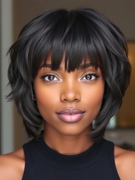 25 Bob with Bangs Hairstyles for Black Women: Modern and Stylish Options 14 BG13 1