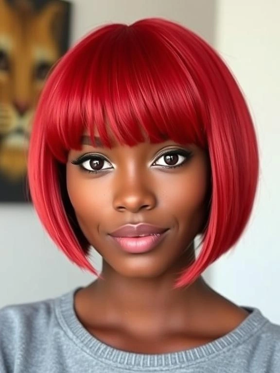25 Bob with Bangs Hairstyles for Black Women: Modern and Stylish Options 16 BG15 1