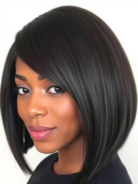 25 Bob with Bangs Hairstyles for Black Women: Modern and Stylish Options 17 BG16 1