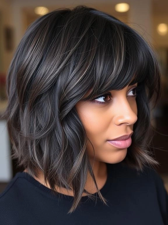 25 Bob with Bangs Hairstyles for Black Women: Modern and Stylish Options 18 BG17 1