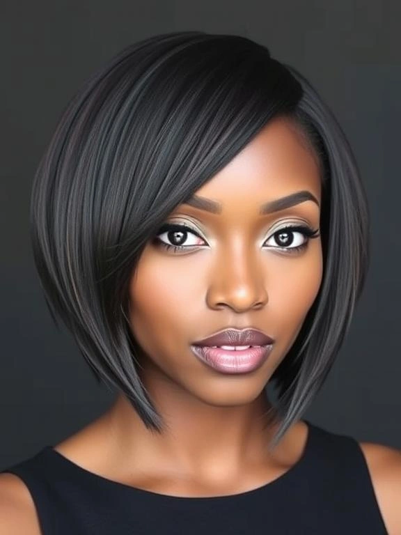 25 Bob with Bangs Hairstyles for Black Women: Modern and Stylish Options 19 BG18 1