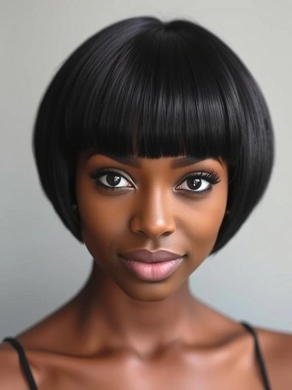 25 Bob with Bangs Hairstyles for Black Women: Modern and Stylish Options 3 BG2 1