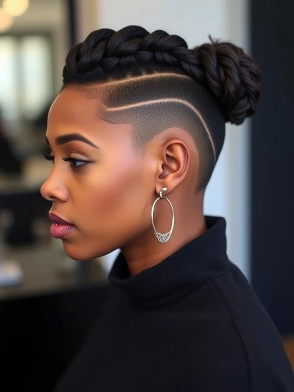 21 Bold One-Side-Shaved Hairstyles for Black Women: Stunning Ideas to Elevate Your Look 22 BG21