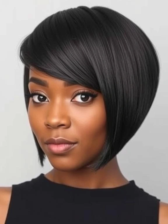 25 Bob with Bangs Hairstyles for Black Women: Modern and Stylish Options 23 BG22